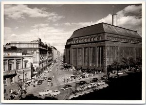 VINTAGE POSTCARD CONTINENTAL SIZE REAL PHOTO STOCKMANN STORES HELSINKI FINLAND