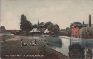 Oxfordshire Postcard - The River and Tea Gardens, Abingdon-on-Thames  XT252