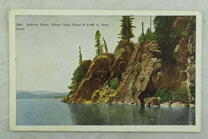 C.1910 Rubicon Point, Lake Tahoe, Calif. Vintage Postcard P105 