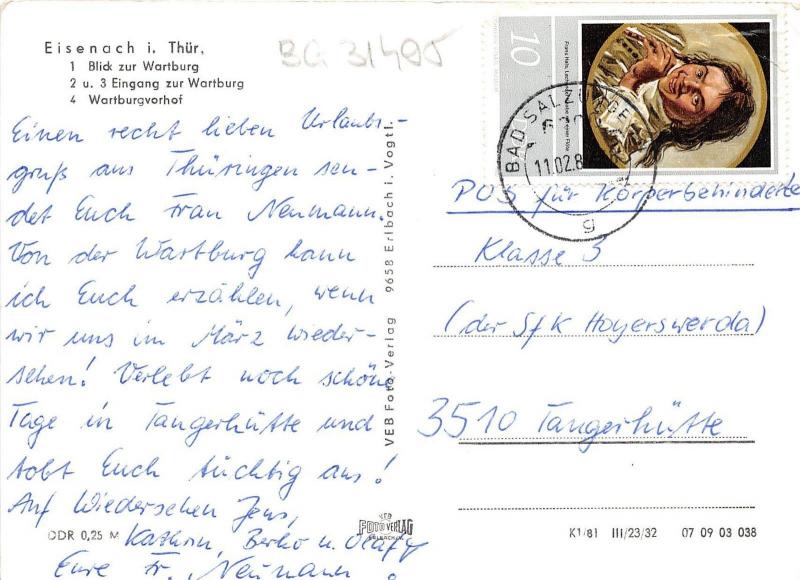 BG31495 eisenach i thur  germany CPSM 14.5x10cm