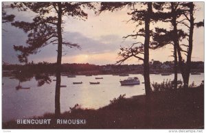 Sunset View, Boats at Biencourt, Rimouski, Quebec, Canada, PU-1984