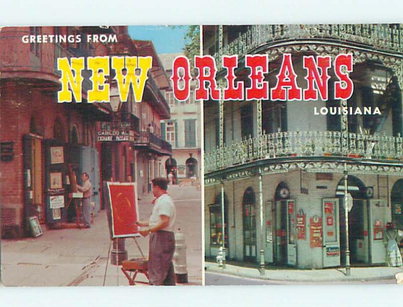 Pre1980 BLACK AMERICANA - MAMMY AT DOOR TO SHOP New Orleans LA Q0946