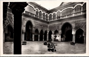 Spain Sevilla Royal Moorish Castle Seville Vintage RPPC C186