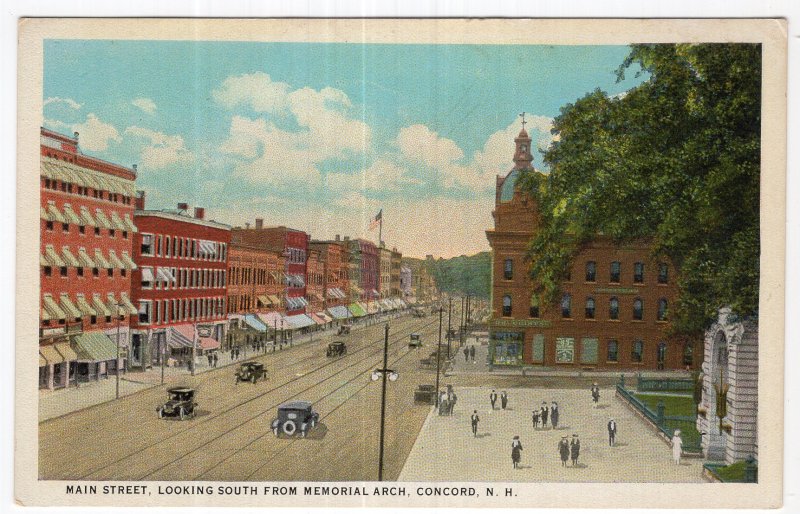 Concord, N.H., Main Street, Looking South From Memorial Arch