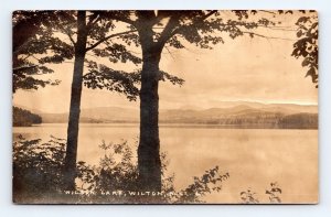 RPPC Wilson Lake Wilton Maine ME 1929 Postcard N13