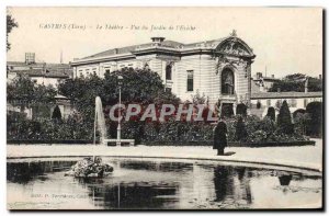 Old Postcard Castres Theater View of the garden & # 39eveche