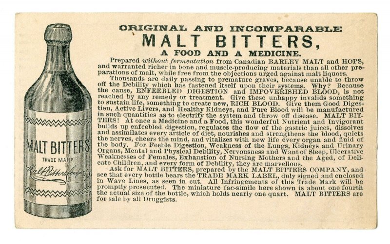 MALT BITTERS*FORBES LITHO*SPIDER WEB*RAT*ROOMS RENT*VICTORIAN TRADE PUZZLE CARD