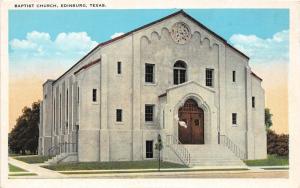 F14/ Edinburg Texas Postcard c1910 Baptist Church
