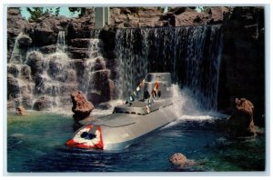 c1960's Submarine Falls The Mysterious Depths Of Seven Seas Anaheim CA Postcard