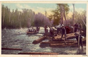 A FAMOUS WISCONSIN INDUSTRY LOGGING ON THE RIVER EDWARD DUESS, PUBL.