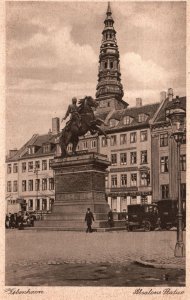 Vintage Postcard Absalon's Statue Rudolf Olsens Kunsforlag Hobenhavn Denmark