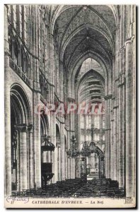 Old Postcard Cathedral of & # 39Evreux Nef