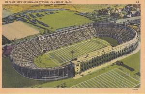 B77212 airplane view of harvard stadium cam  stade stadium scan front/back image