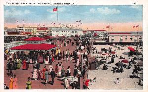 The Boardwalk from the Casino, Asbury Park, New Jersey, Early Postcard, Unused