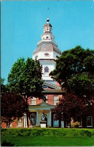 Vtg 1950s Maryland State Capitol Annapolis Maryland MD Unused Chrome Postcard