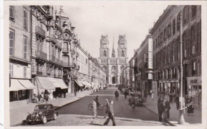 France Orleans Rue Jeanne-d'Arc et la Cathedrale Ste Croix Photo