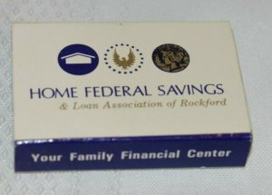 Home Federal Savings & Loan Association of Rockford Illinois Matchbox
