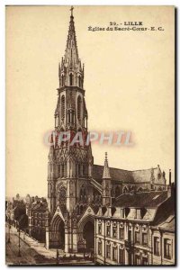 Postcard Old Lille Sacre Coeur Church