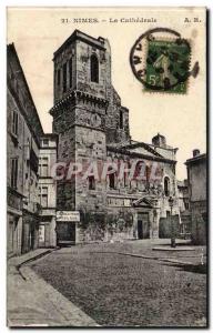 Nimes Old Postcard The cathedral