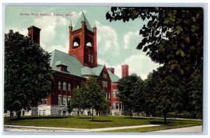 Salem Ohio OH Postcard Salem High School Exterior Building c1910 Vintage Antique