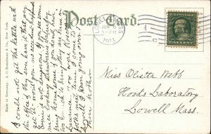 Lowell Massachusetts MA Central Block c1910 Vintage Postcard