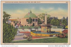 California San Jose Fountain And Garden Rosicrucian Park