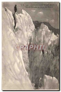 Old Postcard Chamonix Large Cracks in the Glacier des Bossons