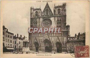 Old Postcard Lyon Artistic Cathedrale Saint Jean
