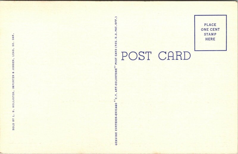 Above the Clouds Harney Peak Black Hills South Dakota Postcard UNP Linen