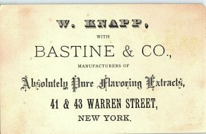 1870's-80's W. Knapp Bastine & Co. Pure Flavoring Extracts Cute Child Fruit P151 