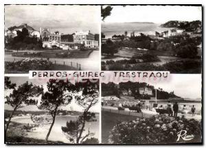 Modern Postcard Perros Guirec Trestraou beach boardwalk casino