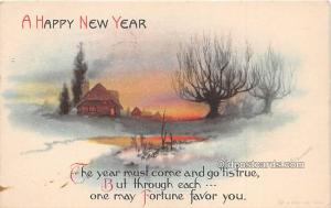 New Year, Ellen H Clapsaddle 1912 light stain left edge