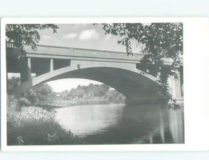 Old rppc BRIDGE SCENE Landscape Postcard AB2034