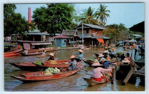 Floating Market Wat Sye near BANGKOK THAILAND Postcard