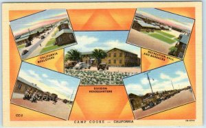 CAMP COOKE (Vandenberg), CA  ~ WWII Era  DIVISION HEADQUARTERS 1943  Postcard
