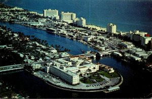 Florida Miami Beach Aerial View North Beach With Hotel Row and St Francis Hos...