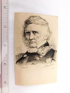 1880's-90's Engraved Political General Winfield Scott Civil War Mexican Card F29