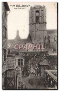 Old Postcard Le Mans Malson called the Inner Court Berangere Queen