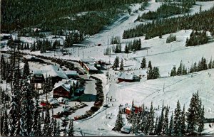 Montana Big Mountain Complex Ski Resort Near Whitefish 1971