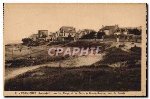 Postcard Old Pornichet Loire Inf The Beach and the Core has Good Source to th...