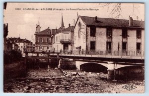 Granges-sur-VOLOGNE (Vosages) Le Grand Pont et le Barrage FRANCE Postcard