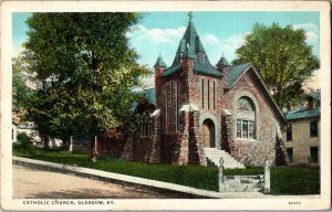 Catholic Church Glasgow Kentucky KY Vintage Postcard KJ4