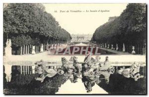 Postcard Old Park of Versailles Apollo Fountain