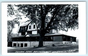 RPPC  HARTLAND, Wisconsin WI ~ Roadside SEVEN SEAS RESTAURANT c1950s  Postcard 