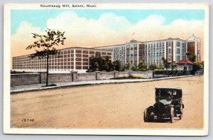 1950's Naumkeag Mill Salem Massachusetts MA Mainroad & Building Posted Postcard