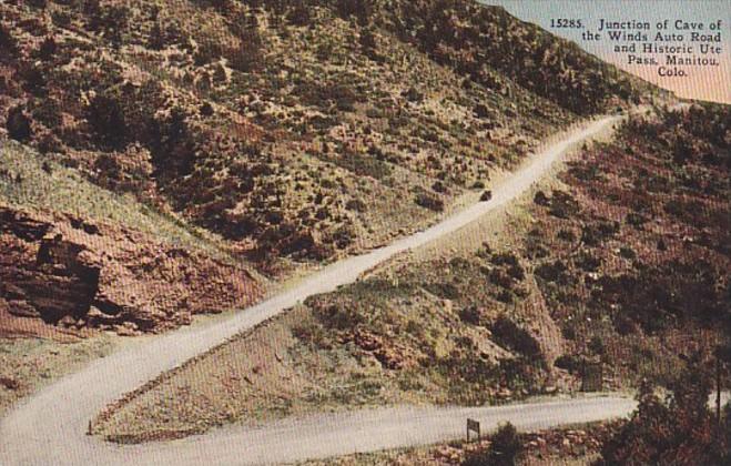 Colorado Manitou Junction Of Cave Of The Winds Auto Road and Ute Pass