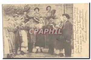 Old Postcard The songs of Jean Rameau illustrees The Branle (folk dance)