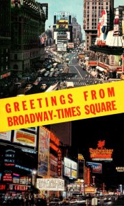 Greetings From Broadway-Times Square New York Split View