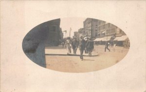 RPPC DOWNTOWN SPRINGFIELD MASSACHUSETTS REAL PHOTO POSTCARD 1907