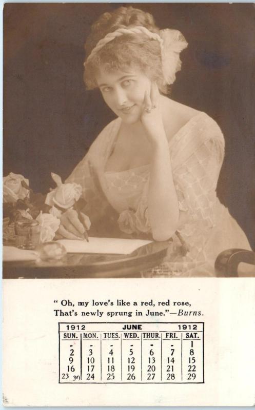 RPPC  SAN FRANCISCO, CA  BEAUTIFUL WOMAN AD for RATHJEN MERC Co.  1912  Postcard